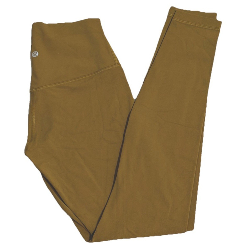 LULULEMON ALIGN NULU HIGH RISE LEGGING 28” GOLD SPICE SIZE 4